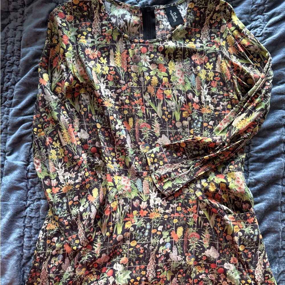 Samantha Pleet botanical grid print Booster Dress - Picture 4 of 6